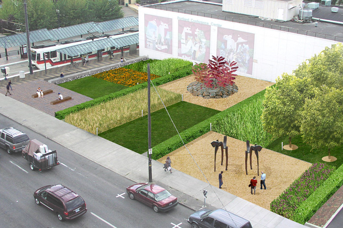 Photo of Block 47 Temporary Landscape project